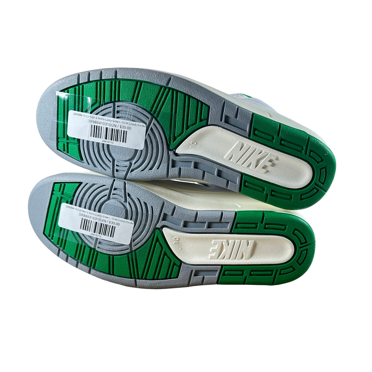 DR8884 103 Jordan 2 Retro Lucky Green - 10 M (Used) (No Box)