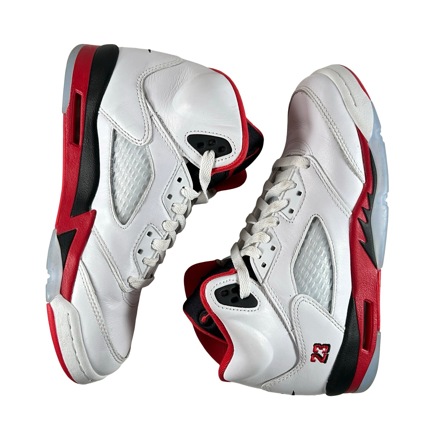 HQ7980 101 Jordan 5 Retro Fire Red Black Tongue (2025) (GS) [USED] - 7 Y (Used) (No Box)