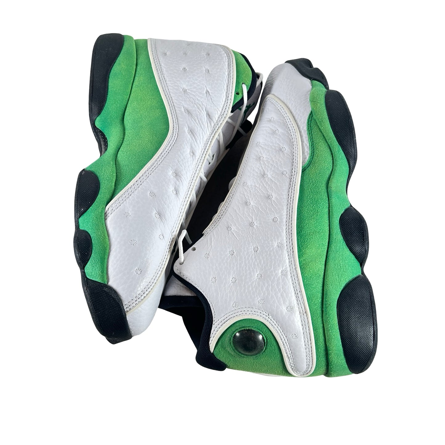 DB6537 113 Jordan 13 Retro White Lucky Green - 12 M (Yellowing)