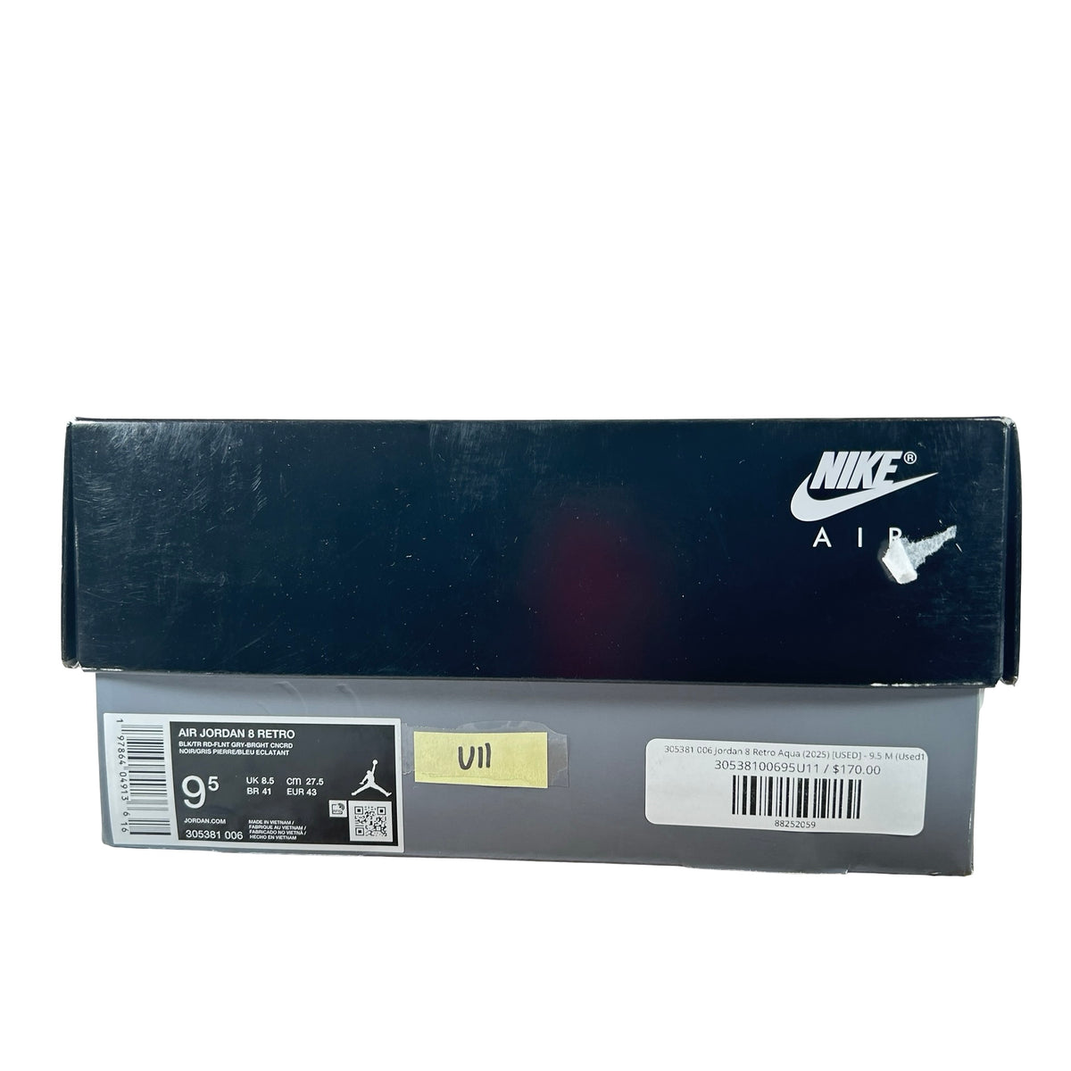 305381 006 Jordan 8 Retro Aqua (2025) [USED] - 9.5 M (Used11)