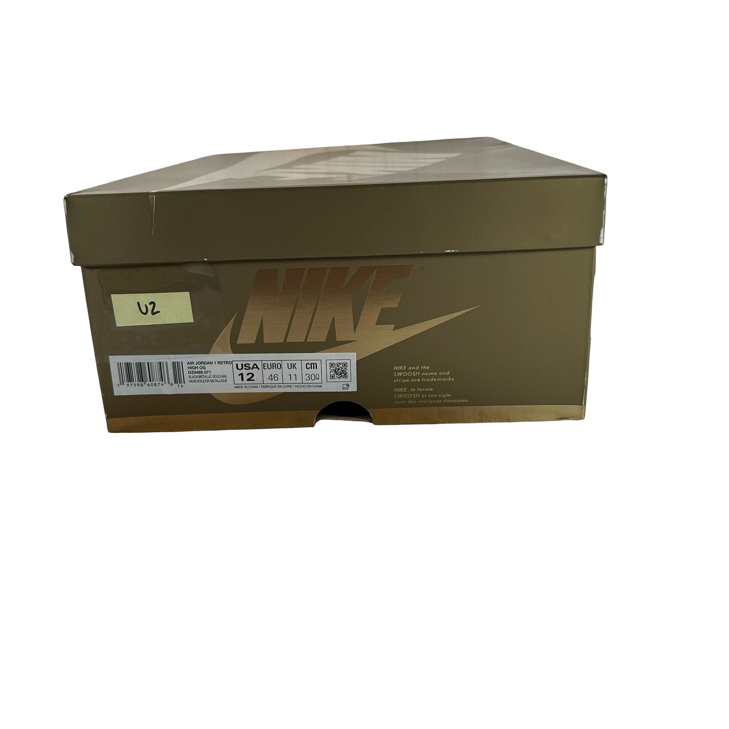 DZ5485 071 Jordan 1 Retro High OG Black Metallic Gold [USED] - 12 M (Used2)