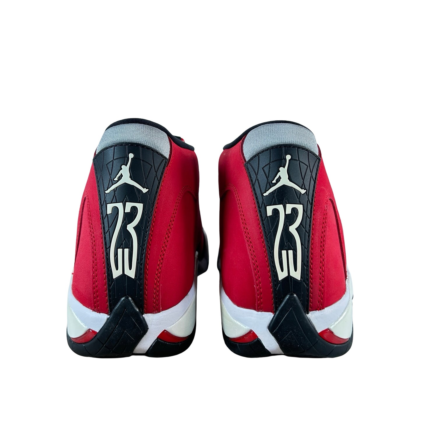 487471 006 Jordan 14 Retro Gym Red Toro - 9.5 M (Yellowing Midsole)