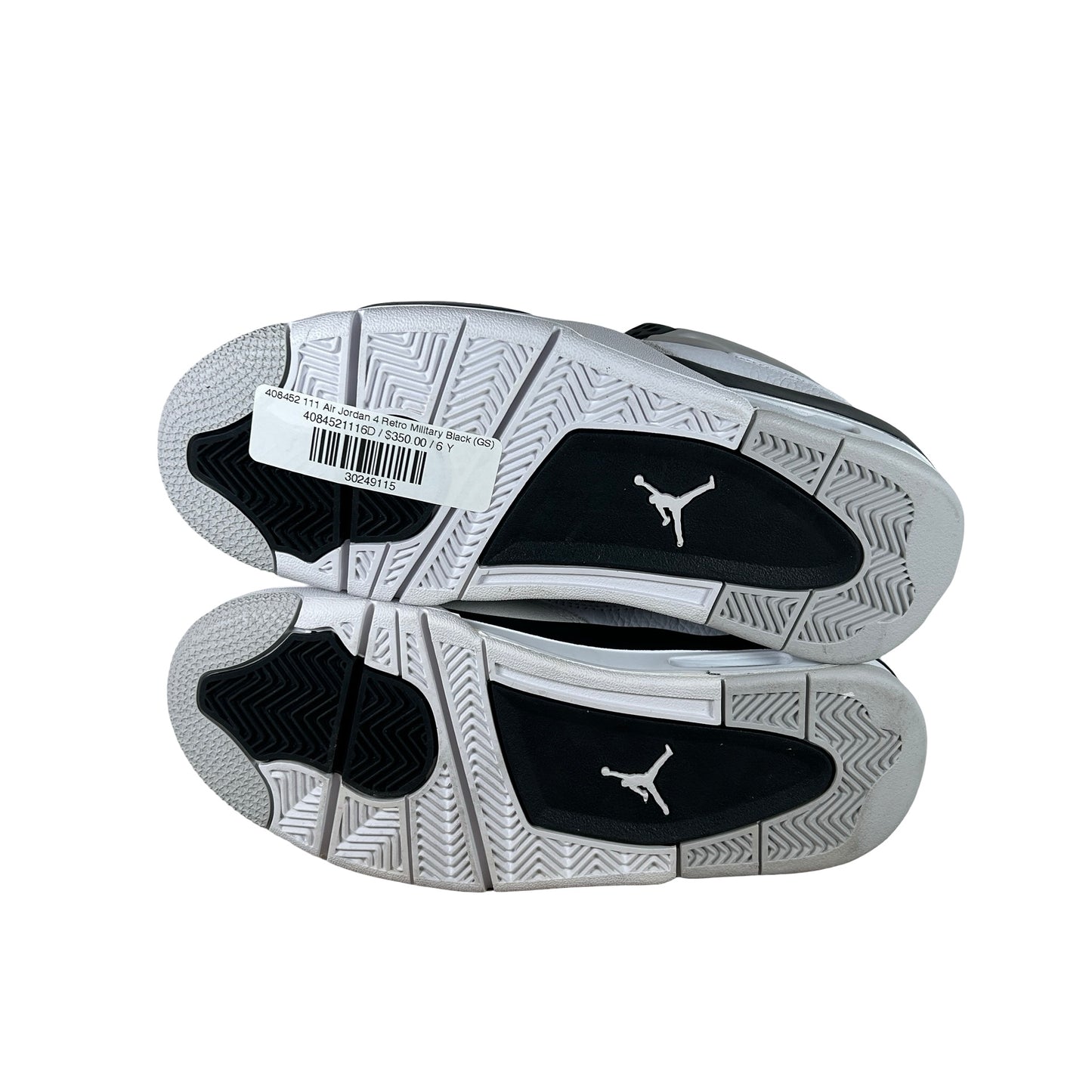 408452 111 Jordan 4 Retro Military Black (GS) - 6 Y (Stain On Netting)