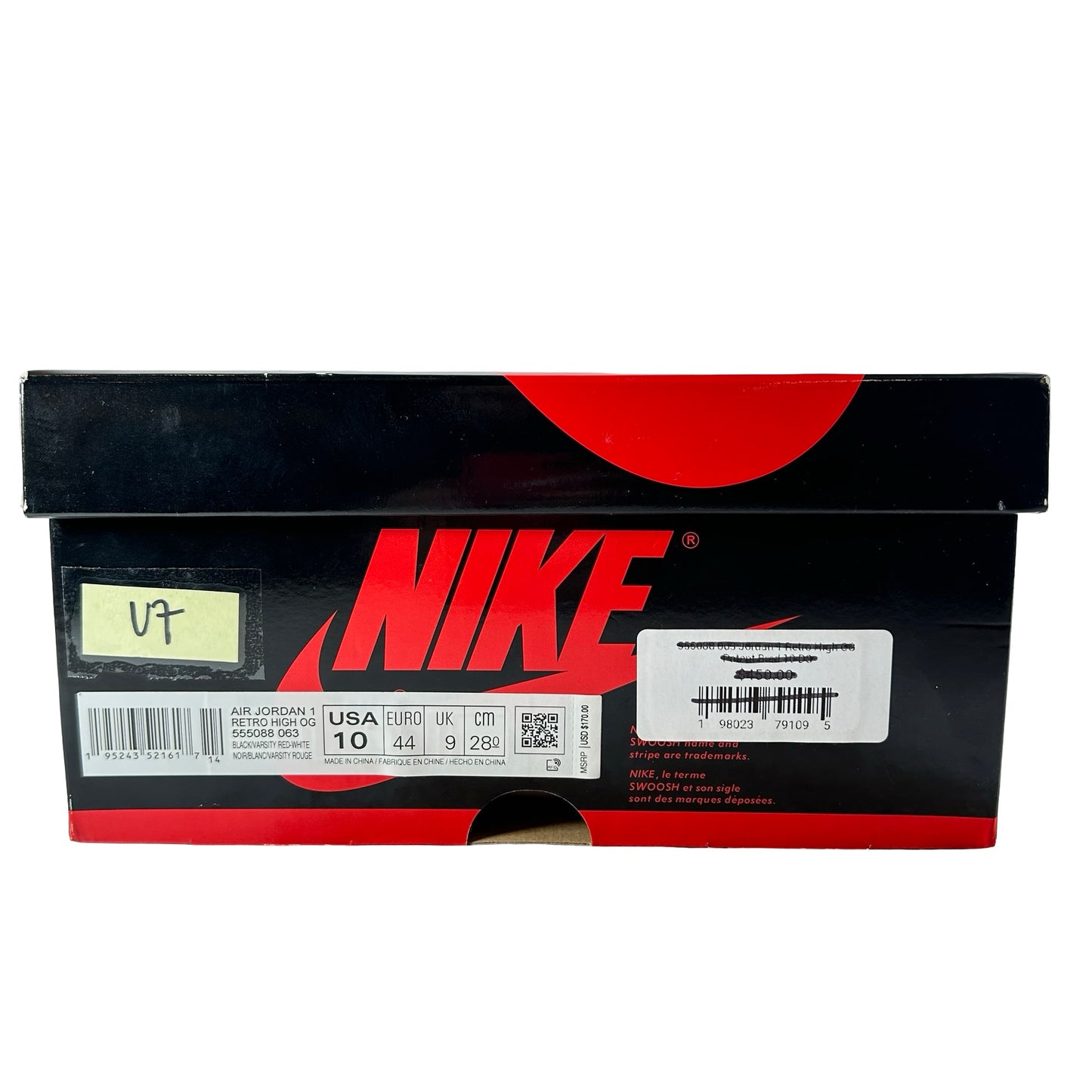 555088 063 Jordan 1 Retro High OG Patent Bred [USED] - 10 M (Used7)
