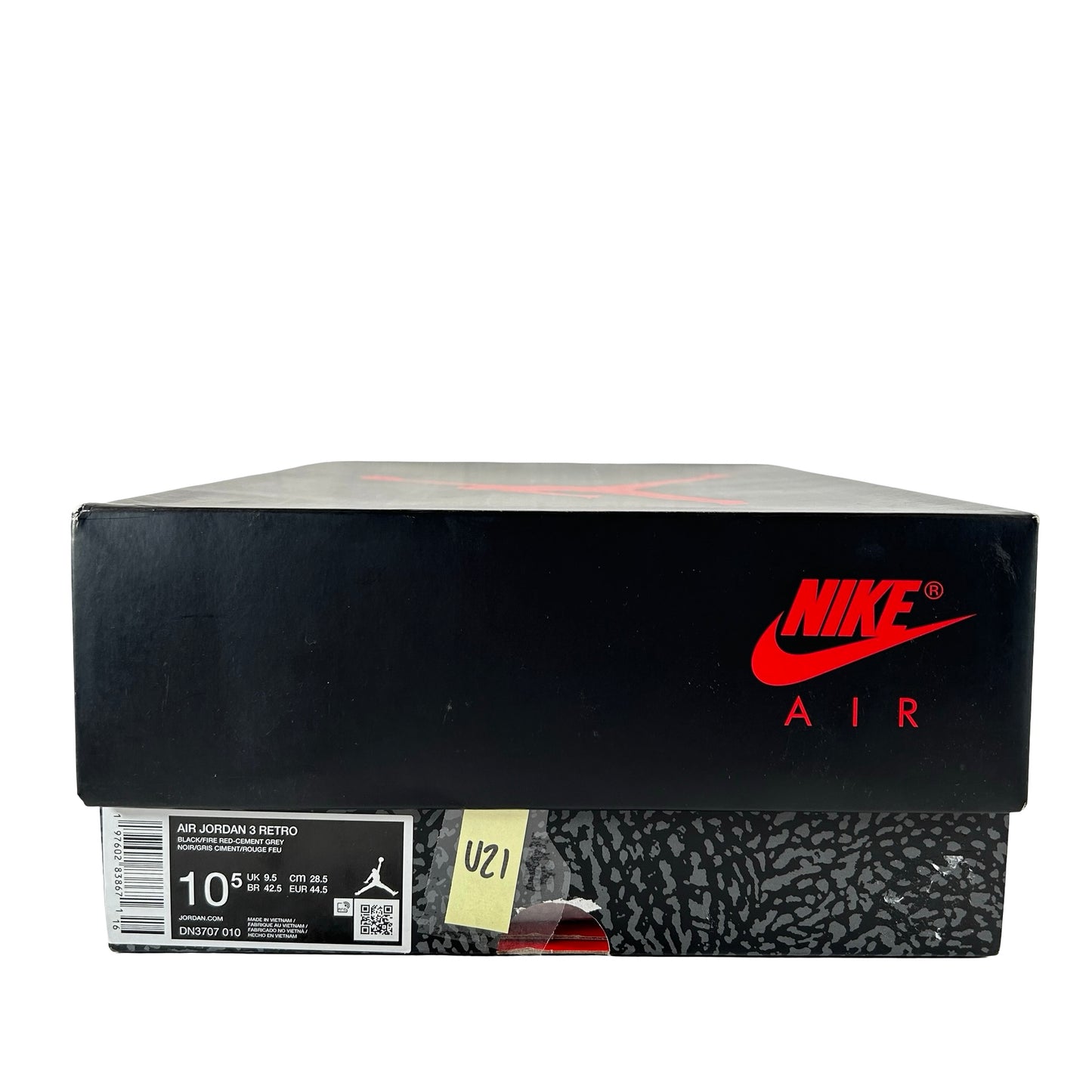 DN3707 010 Jordan 3 Retro OG Black Cement (2024) [USED] - 10.5 M (Used21)