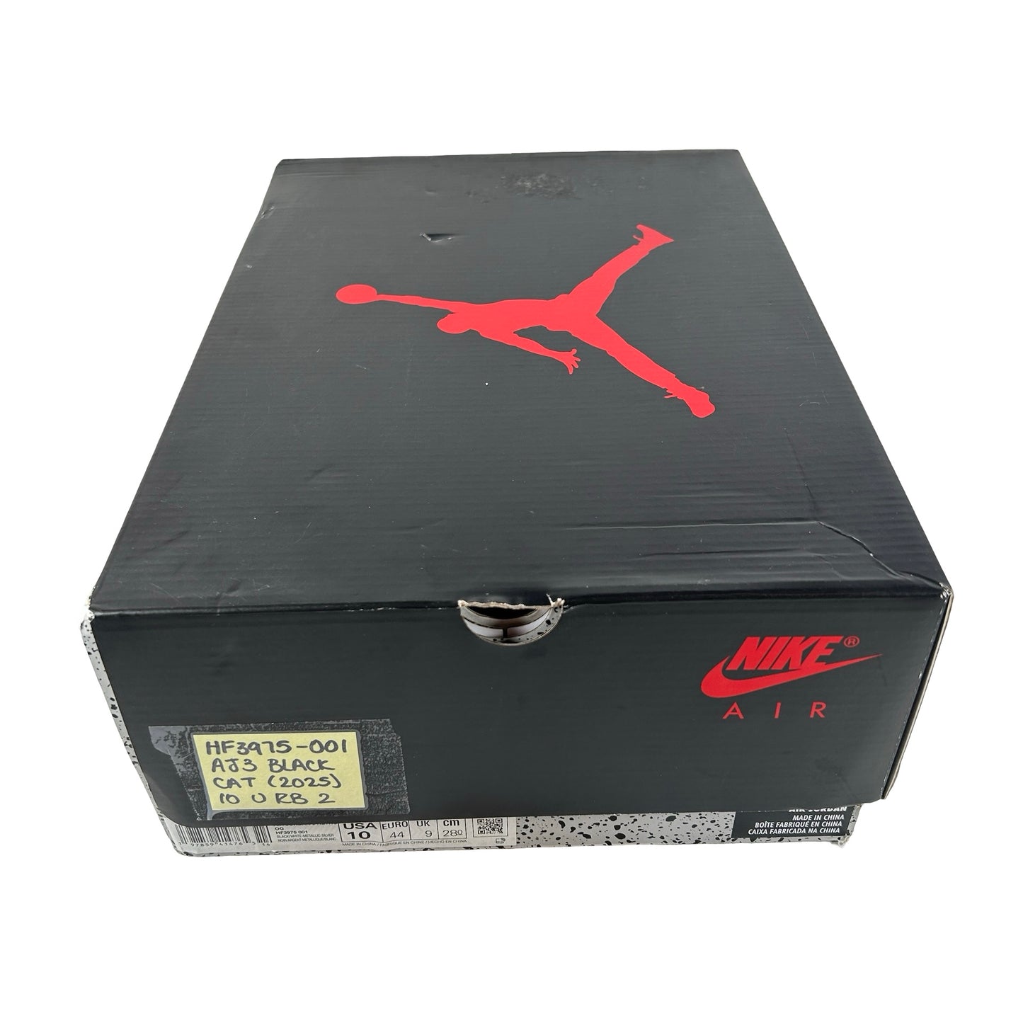 CT8532 001 Jordan 3 Retro Black Cat (2025) [USED] - 10 M (Used2) (Replace Box2)