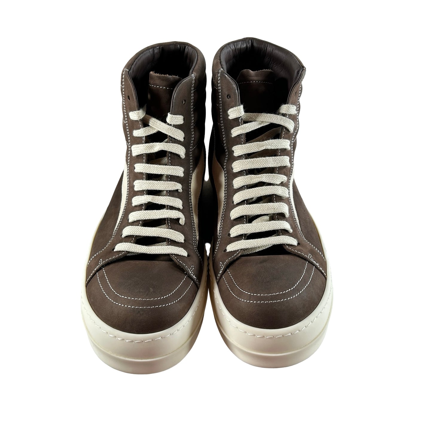 RU02D6896 Rick Owens Porterville High Vintage Sneakers Saddle and  [USED] - EU 42 (Used)