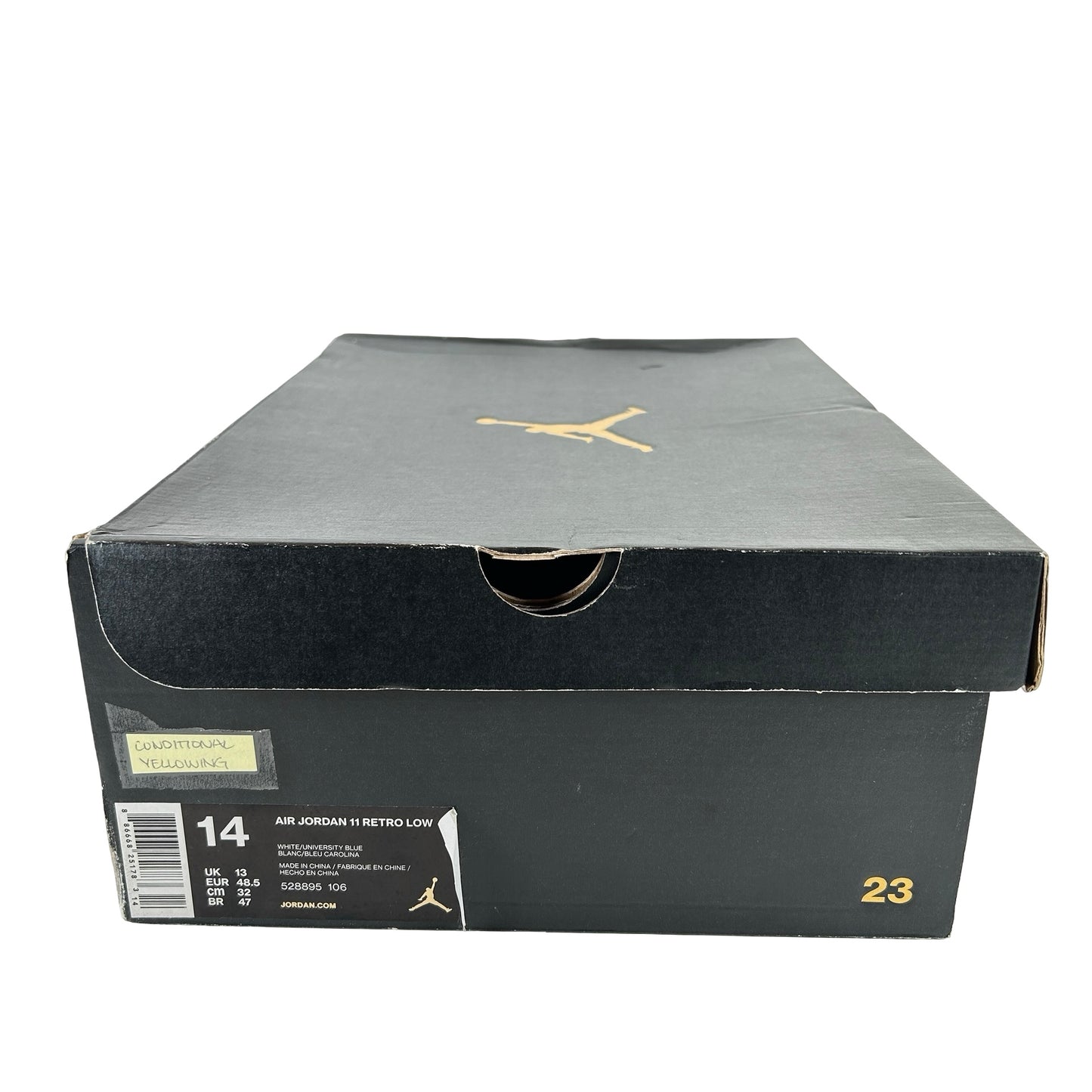 528895 106 Jordan 11 Retro Low University Blue (2017) [CONDITIONAL] - 14 M (Yellowing)