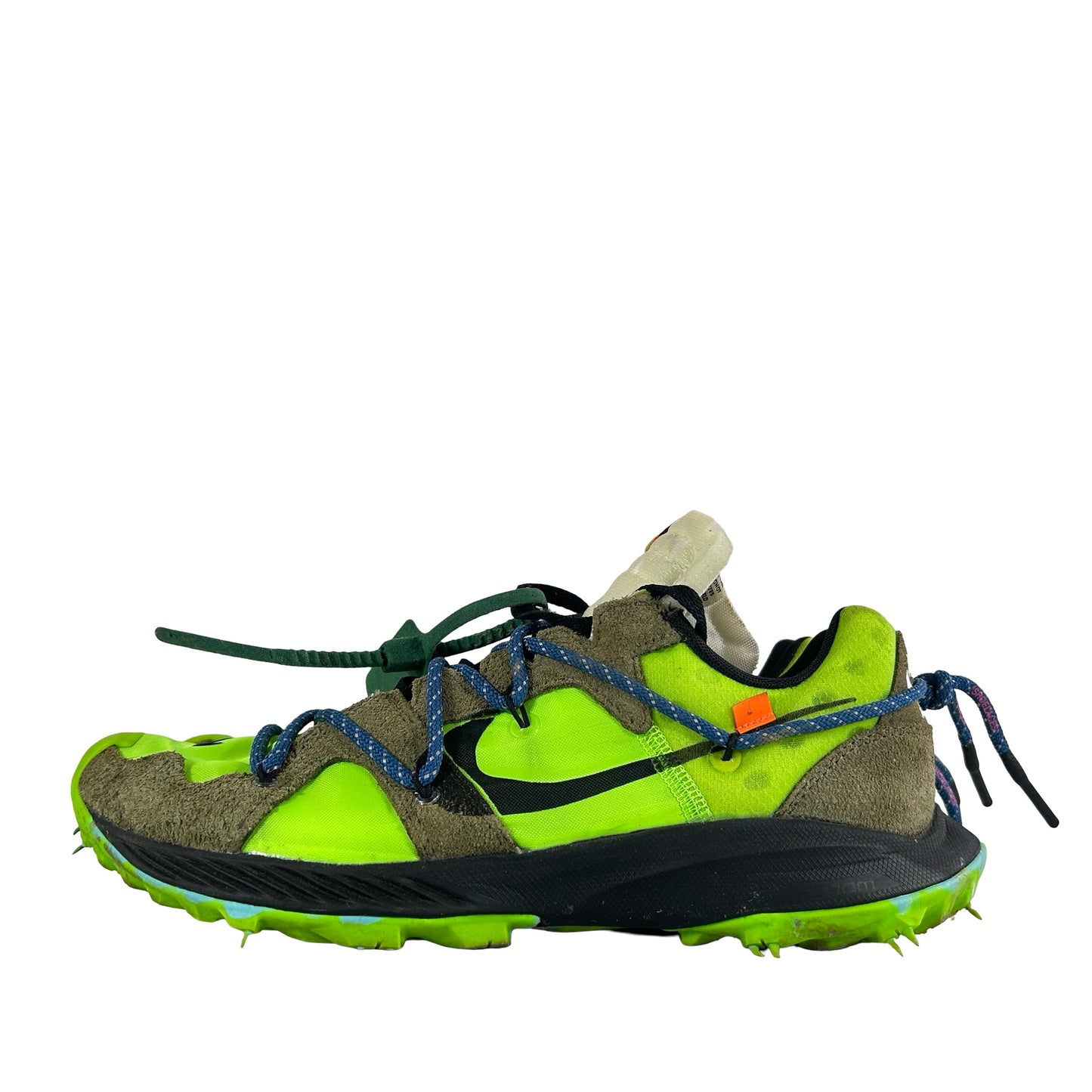 CD8179 300 Nike Zoom Terra Kiger 5 OFF-WHITE Electric Green (Women's) [USED] - 11.5 W / 10 M (Used)
