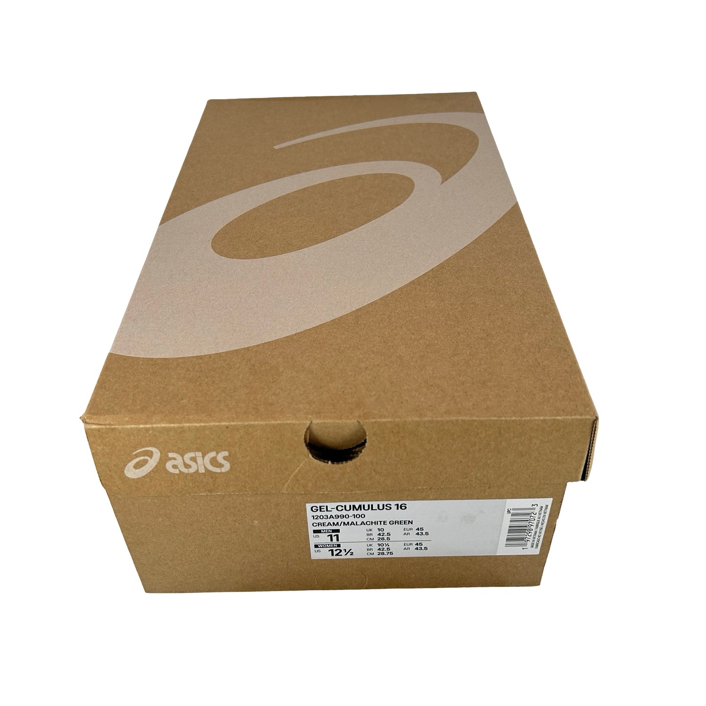 1203A990 100 ASICS Gel-Cumulus 16 Tomo Summit Exclusive Cream Malachite Green [USED] - 11 M (Used)