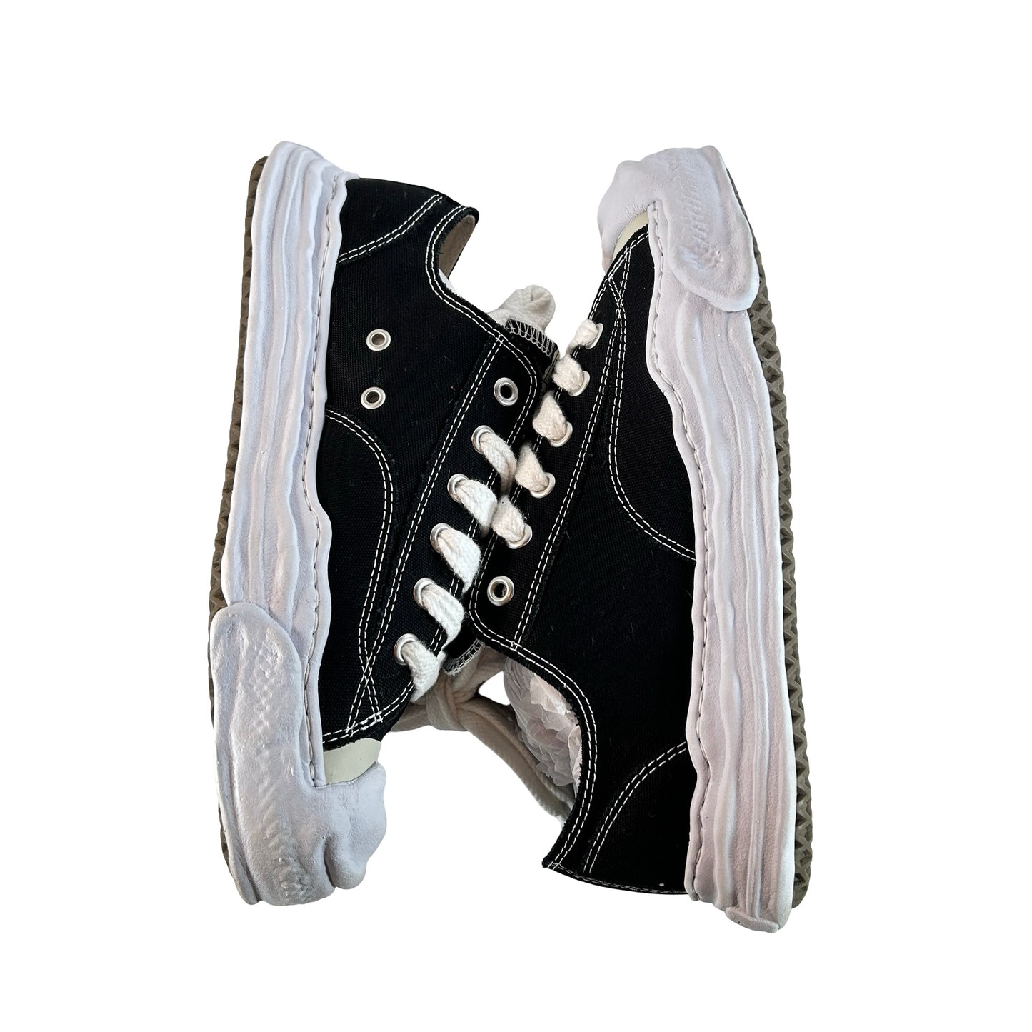 A05FW702 Maison Mihara Yasuhiro Hank OG Sole Canvas Low Black [USED] - 45 EU (Used2)
