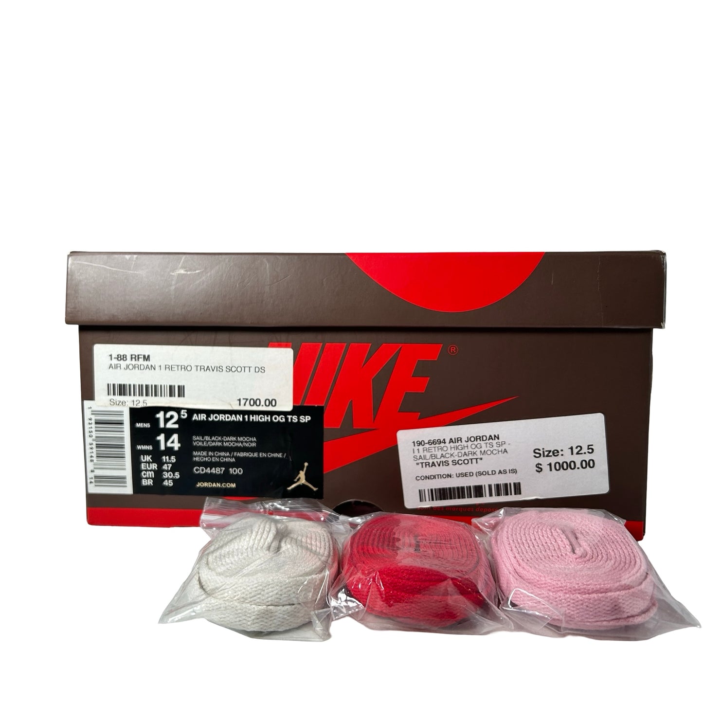 CD4487 100 Jordan 1 Travis Scott Mocha [USED] - 12.5 M (Used)