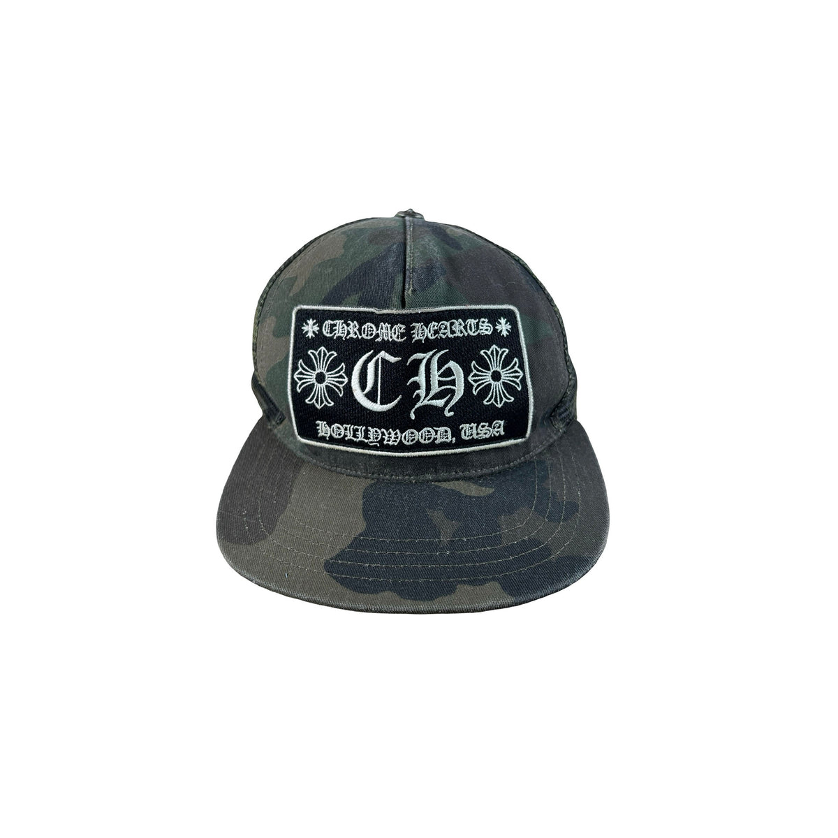 Chrome Hearts CH Hollywood Trucker Hat Camo [USED]
