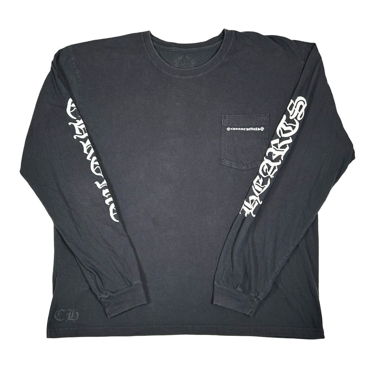 Chrome Hearts Cemetery Cross Tire Tracks L/S T-shirt Black [USED] - XXL (Used)
