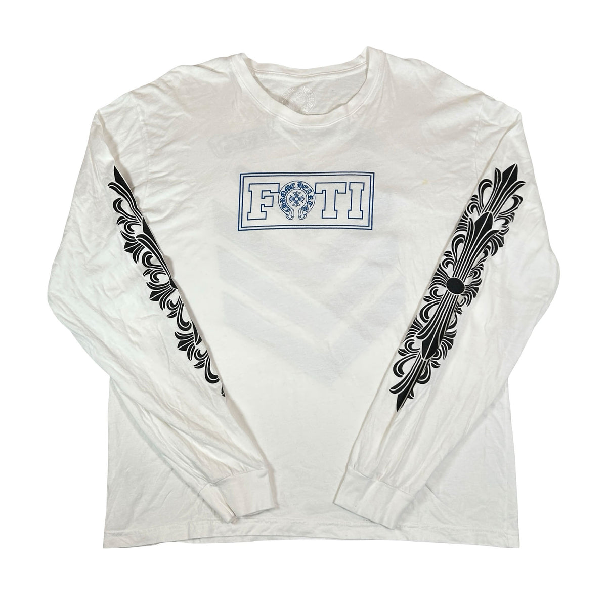 Chrome Hearts FOTI Floral Sleeve L/S Tee White [USED] - XL (Used)