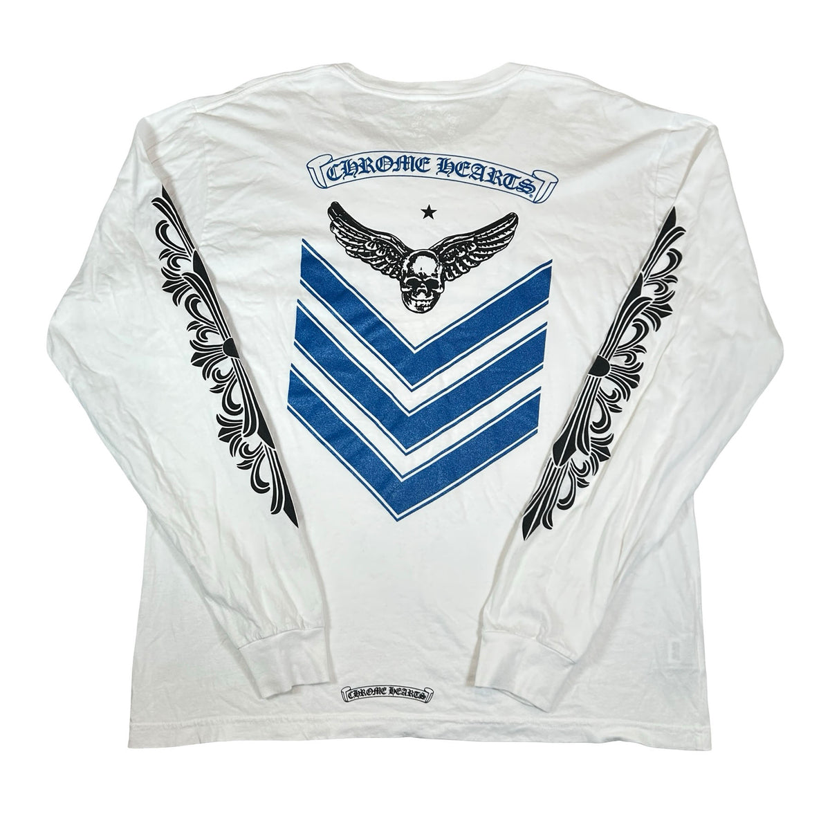 Chrome Hearts FOTI Floral Sleeve L/S Tee White [USED] - XL (Used)