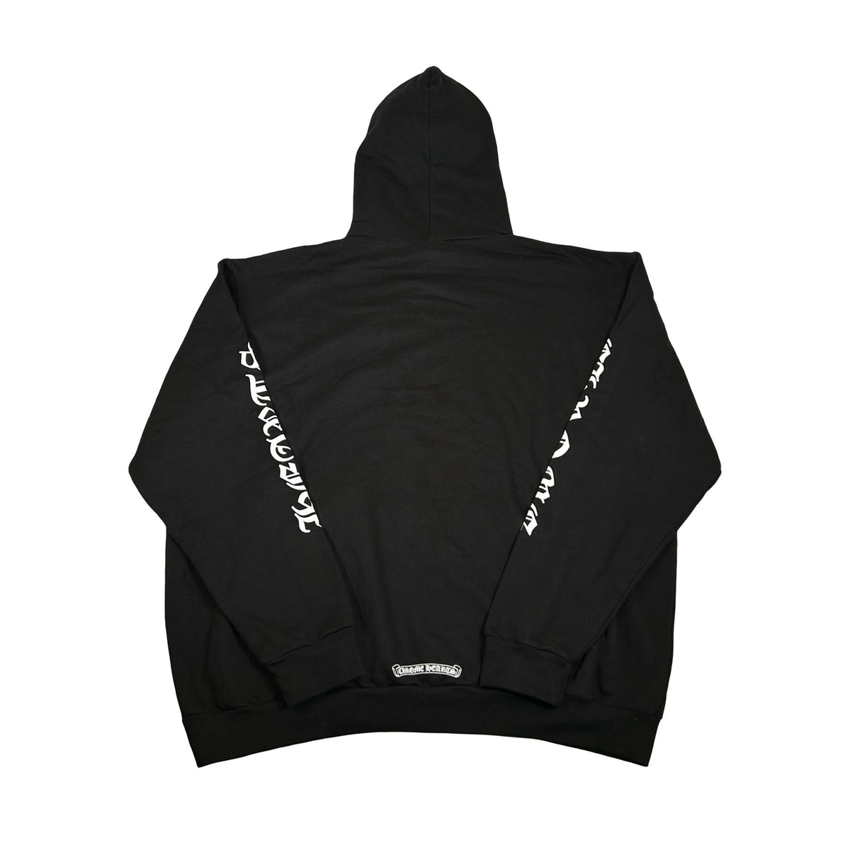 Chrome Hearts Vertical Logo Fuck You Hoodie Black / White [USED] - 2XL (Used)