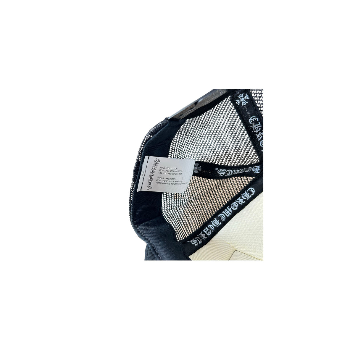 Chrome Hearts FUCK Hollywood Trucker Hat Black/White [USED2]