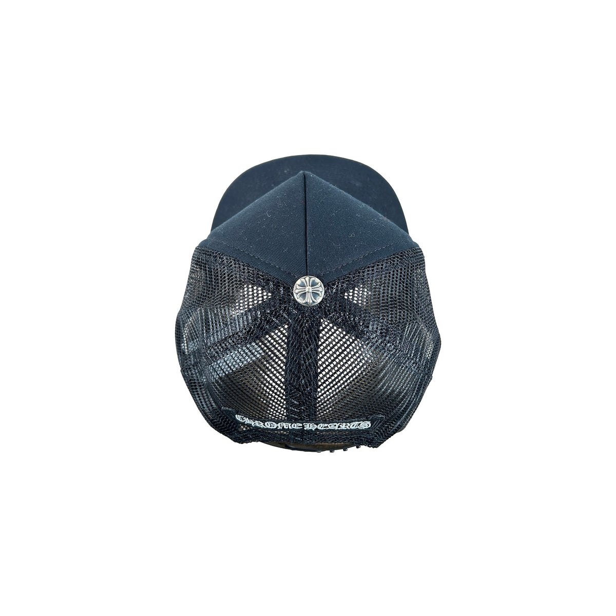 Chrome Hearts Fuck White Leather Patch Trucker Hat White [USED]