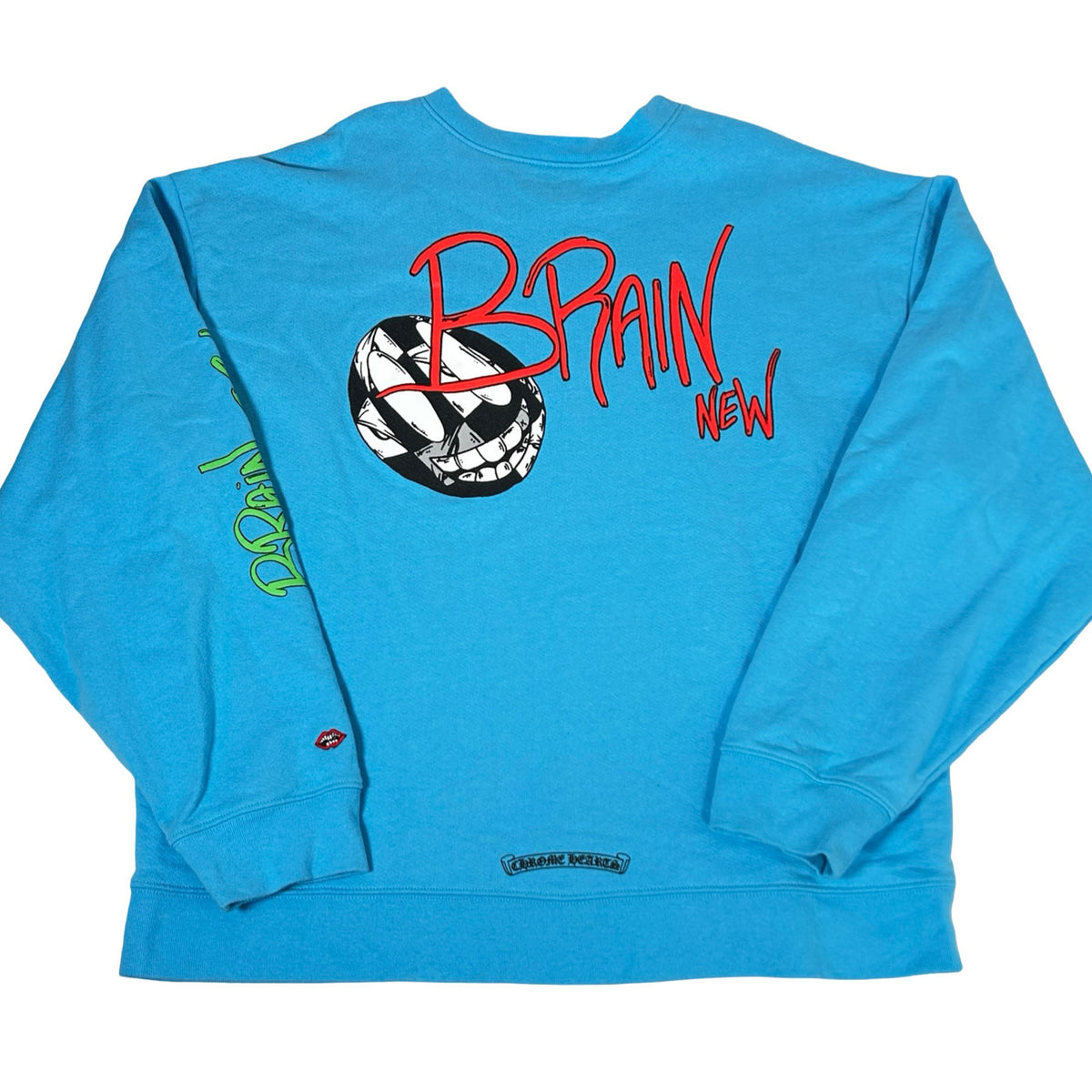 Chrome Hearts x Matty Boy Brain New Crewneck Sweatshirt Blue [USED] - XXL (Used)
