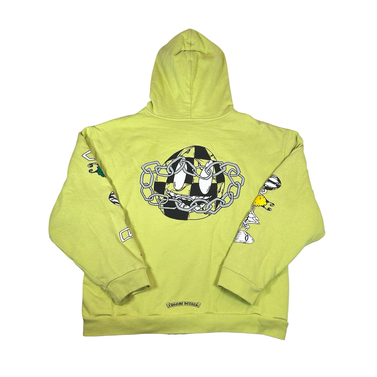 Chrome Hearts Matty Boy Link Zip Up Hoodie Lime Green [USED] - 2XL (Used)