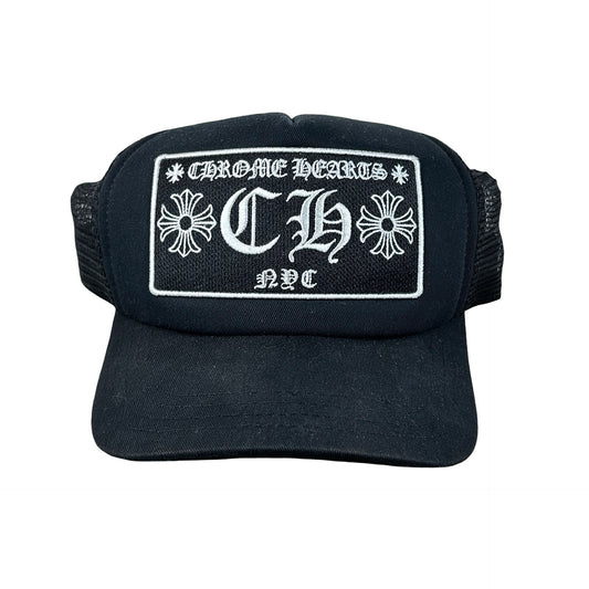 Chrome Hearts CH New York City Trucker Hat Black/Black [USED]