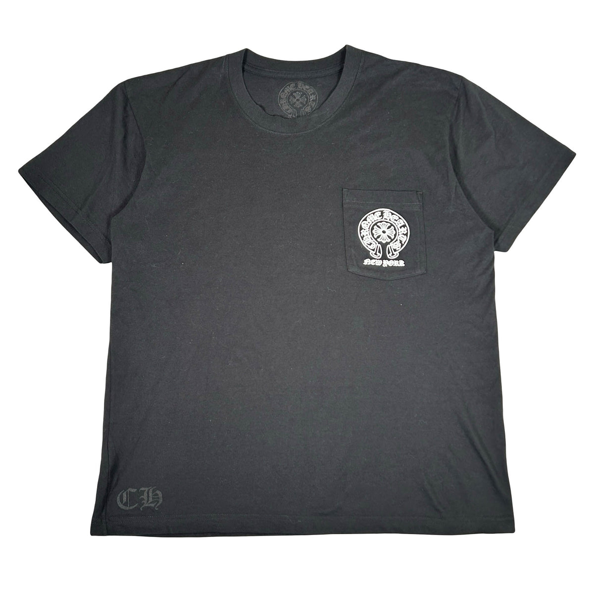 Chrome Hearts New York Horseshoe Pocket Tee Black [USED] - L (Used)