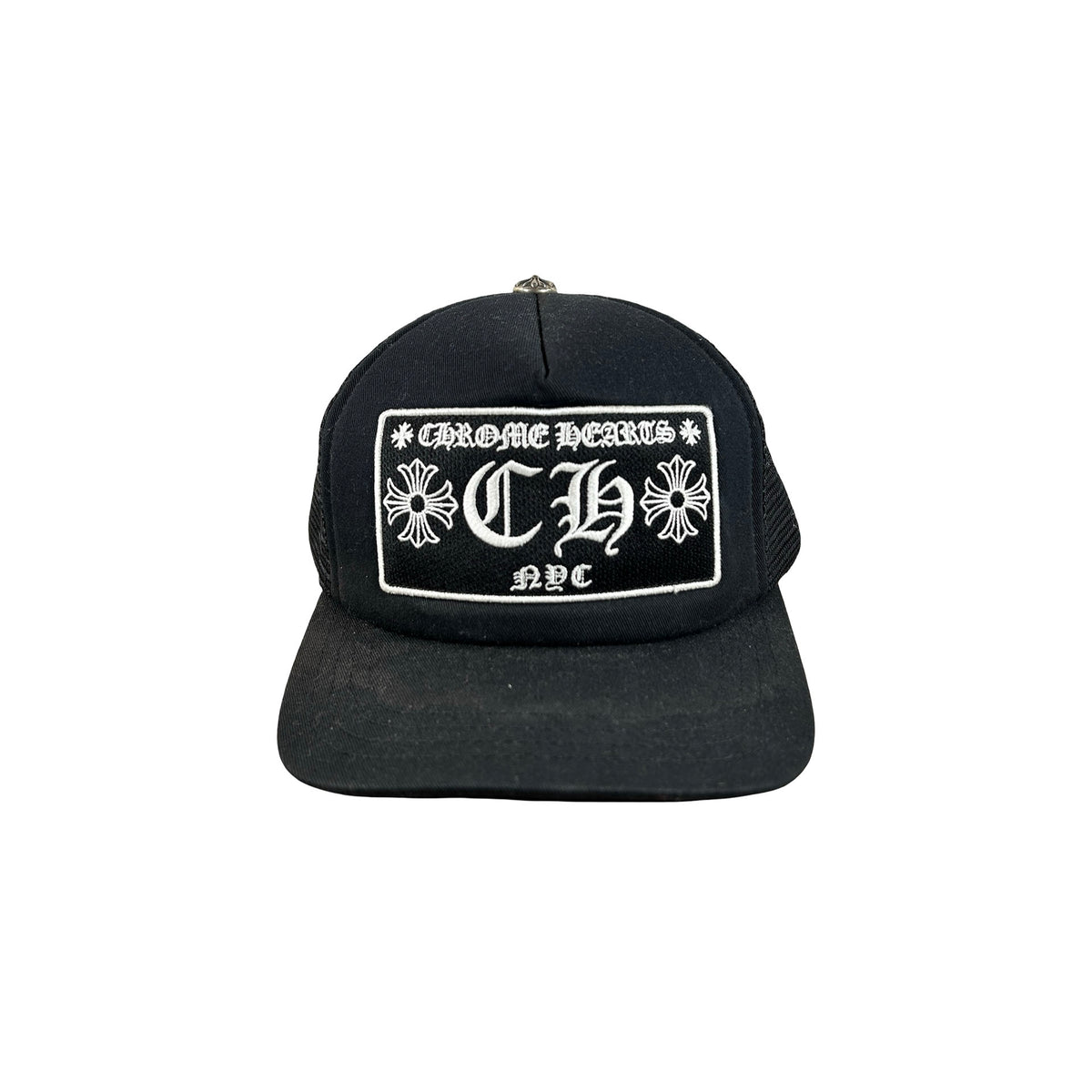 Chrome Hearts CH New York City Trucker Hat Black/Black [USED3]
