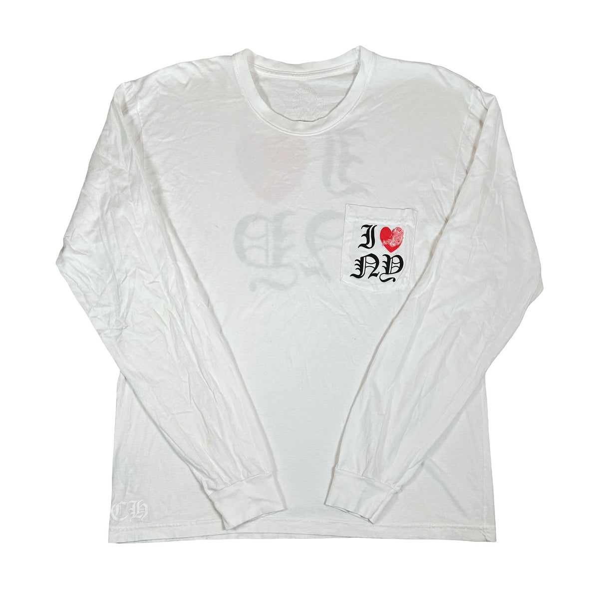 Chrome Hearts I Love NY Long Sleeve White T-Shirt [USED] - XL (Used2)