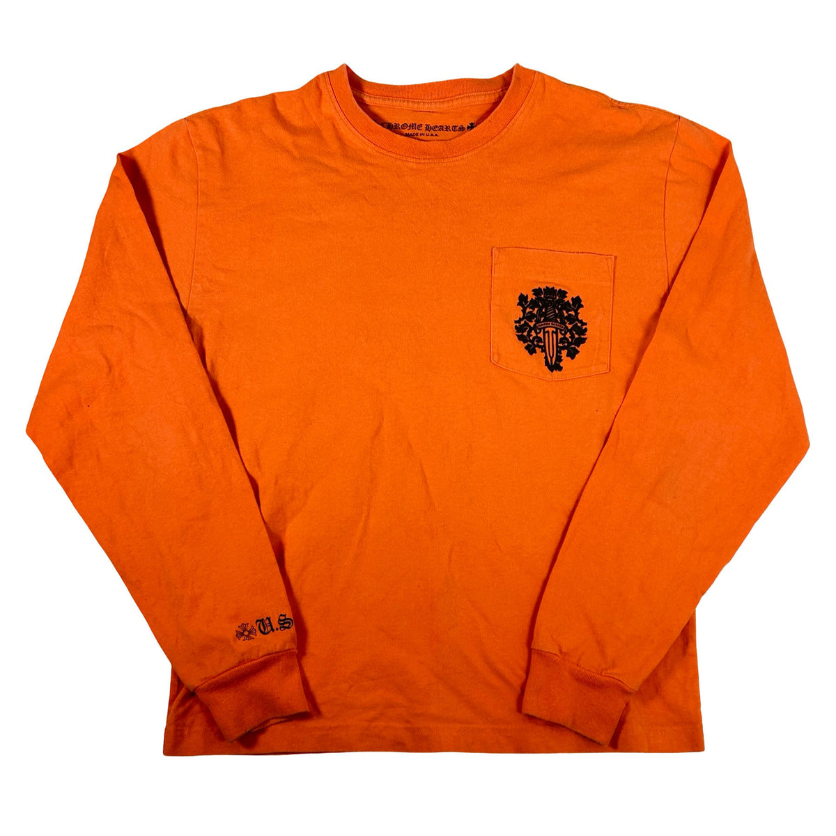 Chrome Hearts Vine Dagger L/S T-shirt Orange/Black [USED] - S (Used)