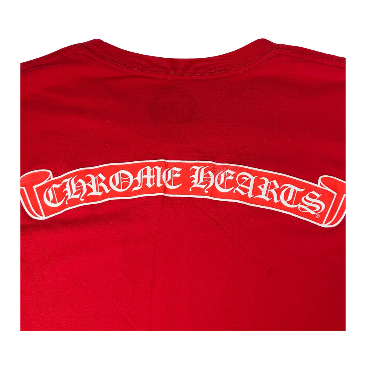 Chrome Hearts Scroll Label Long-Sleeve Red [USED] - M (Used)