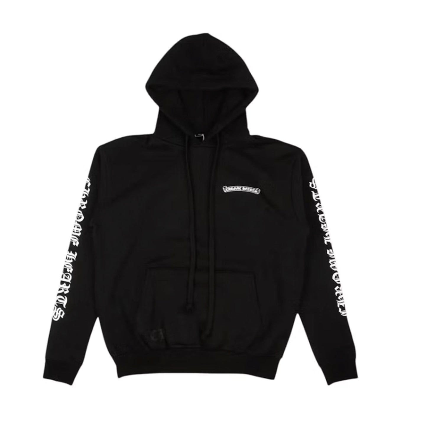 Chrome Hearts Scroll Logo Hoodie Black/White