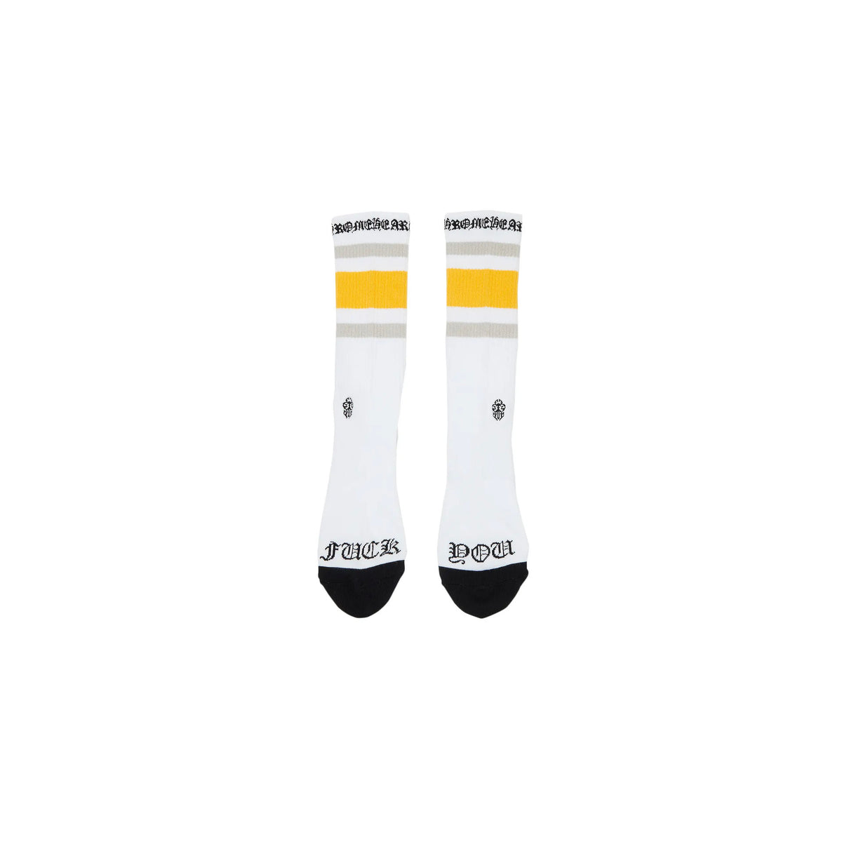 Chrome Hearts Miami Socks White Yellow Grey