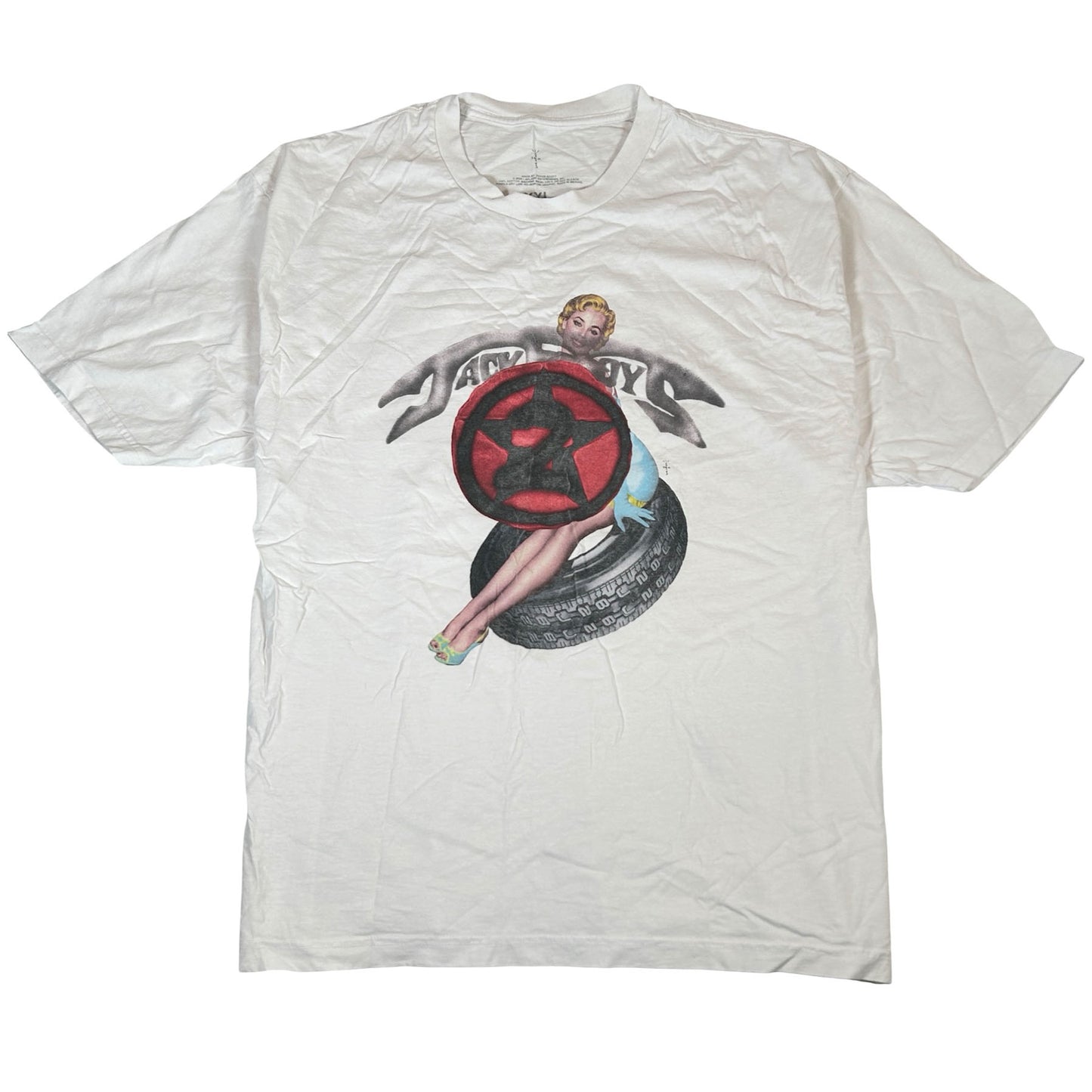 Travis Scott Jackboys 2 C1 T-shirt White [USED] - XXL (Used)