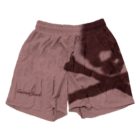 Travis Scott Cactus Jack For Mastermind Skull Shorts Washed Red Mauve