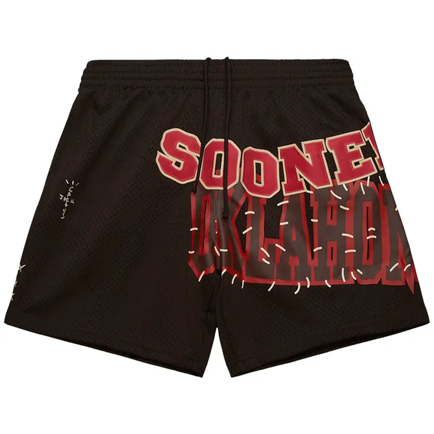 Travis Scott x Mitchell & Ness Oklahoma Sooners Basketball Shorts Brown