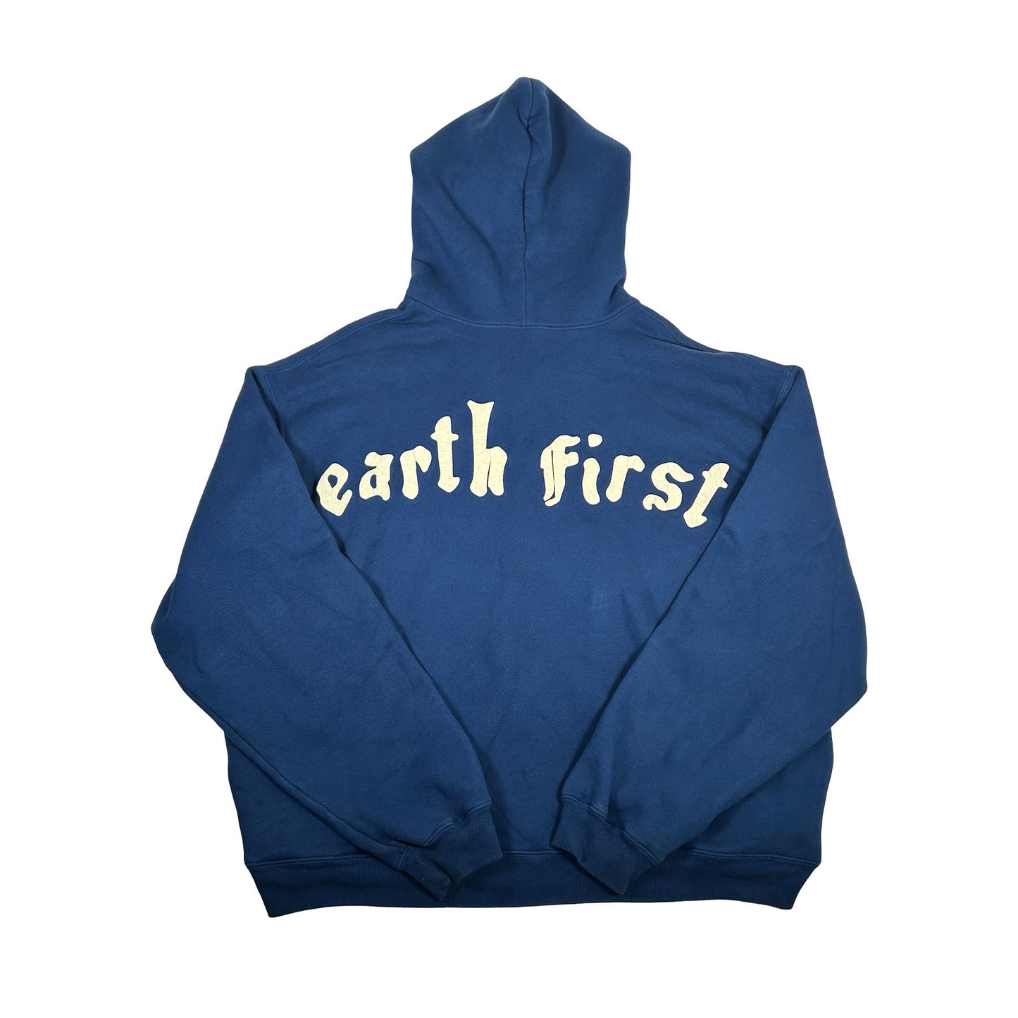 Cactus Plant Flea Market Earth First Zip Hooded Sweatshirt Blue [USED] - L (Used)