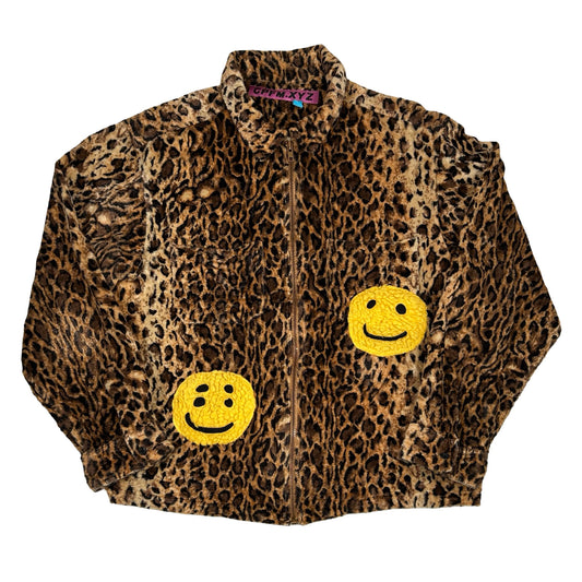 Cactus Plant Flea Market Zip Work Shirt Leopard [USED] - 4 (Used)