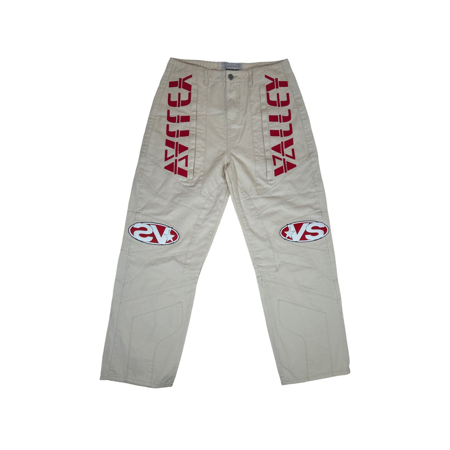 Vale Cream/Red Painter Pants
