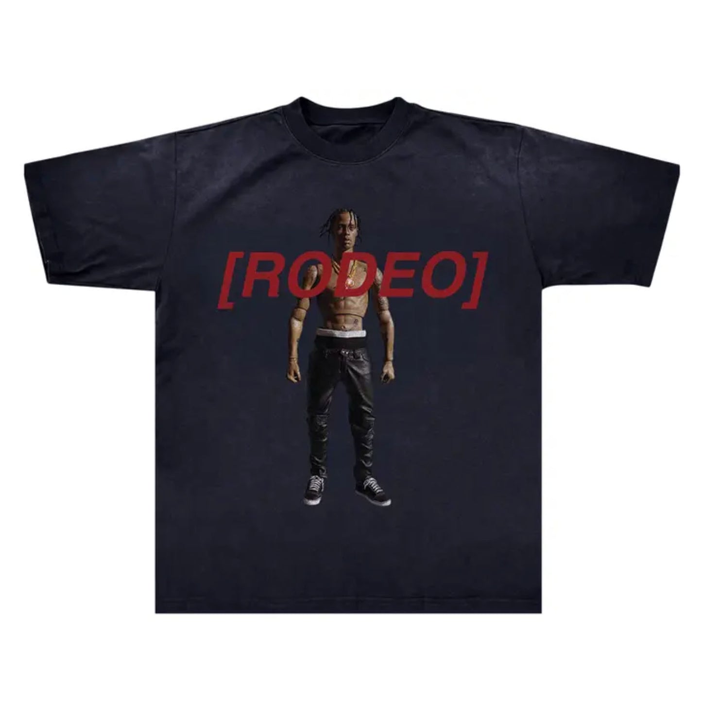 Cactus Jack by Travis Scott Rodeo 10 Years Action Figure Tee Black