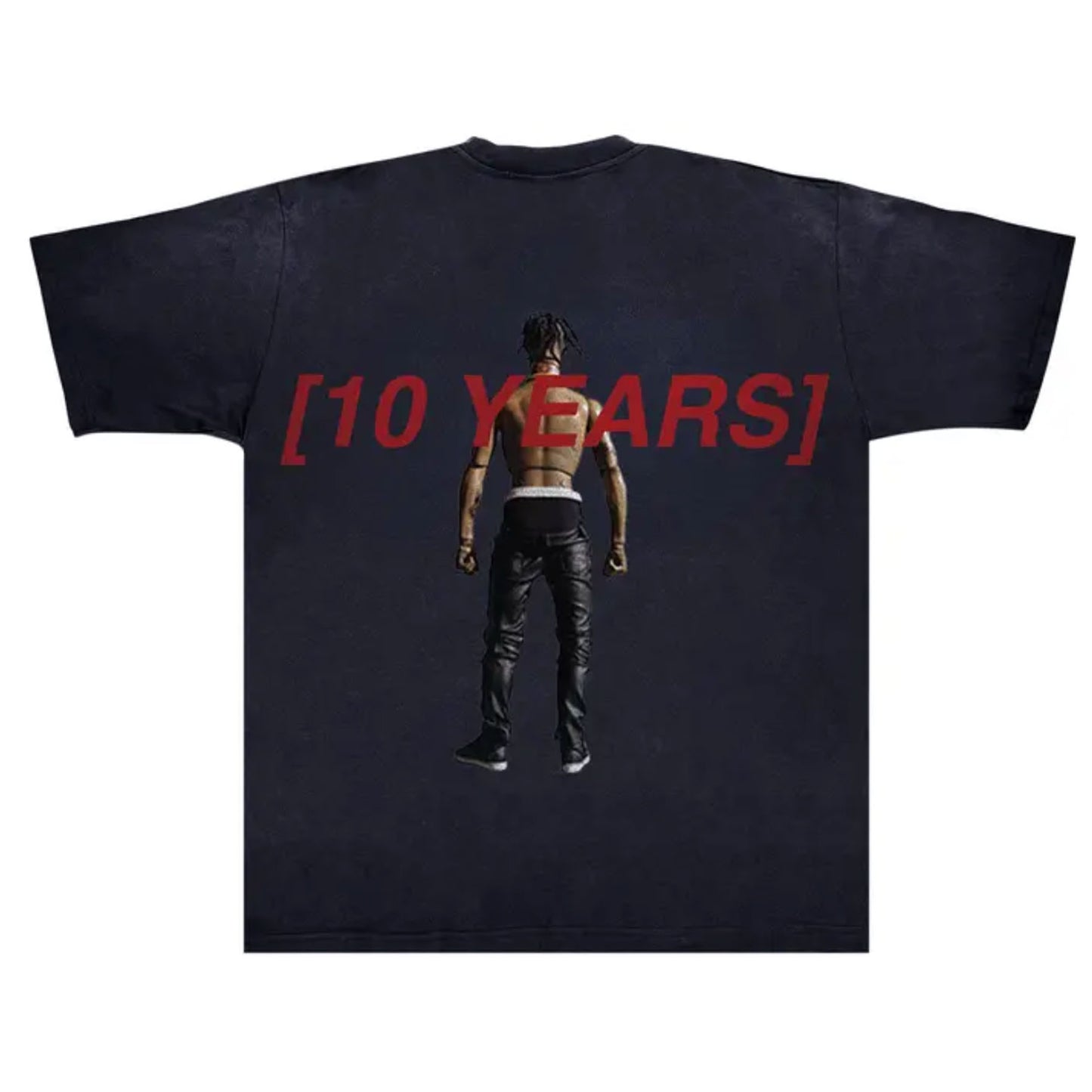 Cactus Jack by Travis Scott Rodeo 10 Years Action Figure Tee Black