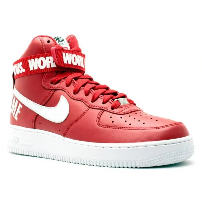 698696 610 Nike Air Force 1 High Supreme World Famous Red