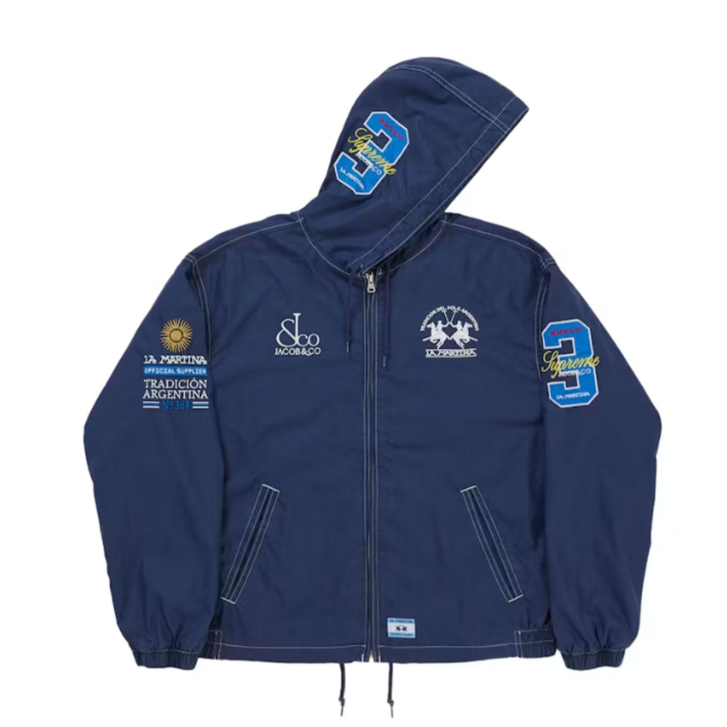 Supreme La Martina Lightweight Hooded Jacket Blue