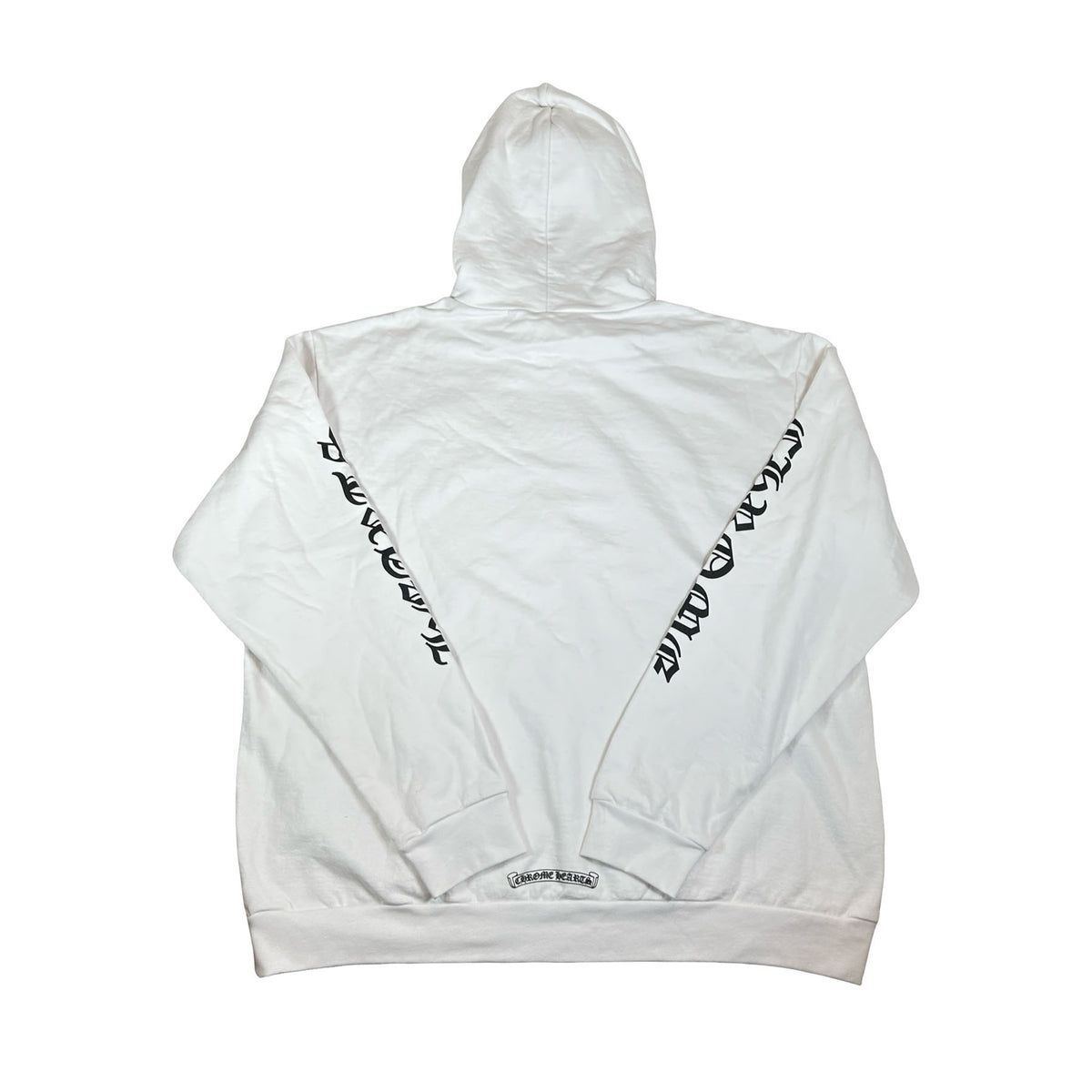 Chrome Hearts Vertical Logo Hoodie White [USED] - XL (Used)