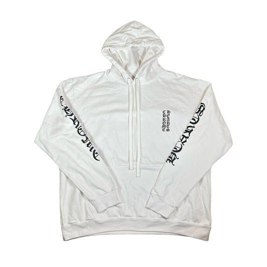 Chrome Hearts Vertical Logo Hoodie White [USED] - XL (Used)