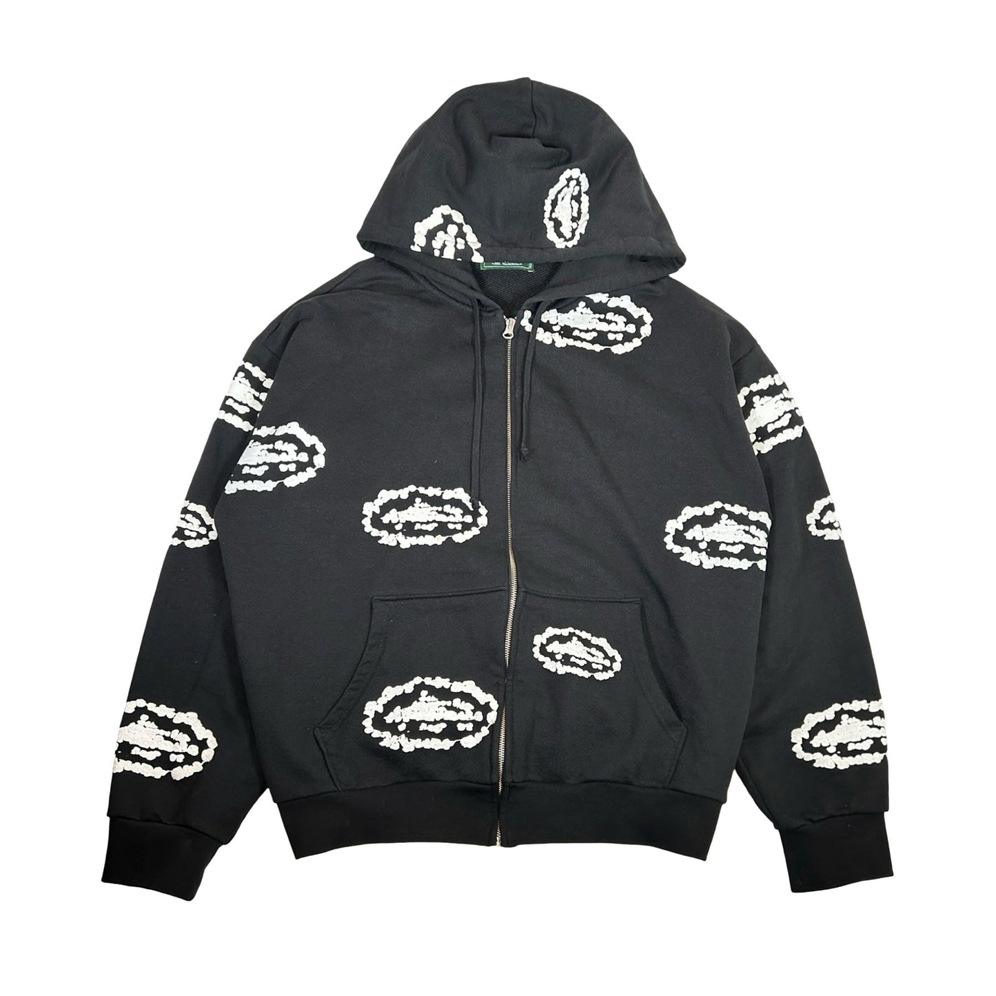 Corteiz x Denim Tears Island Wreath Zip Hoodie Black [USED] - L (Used)