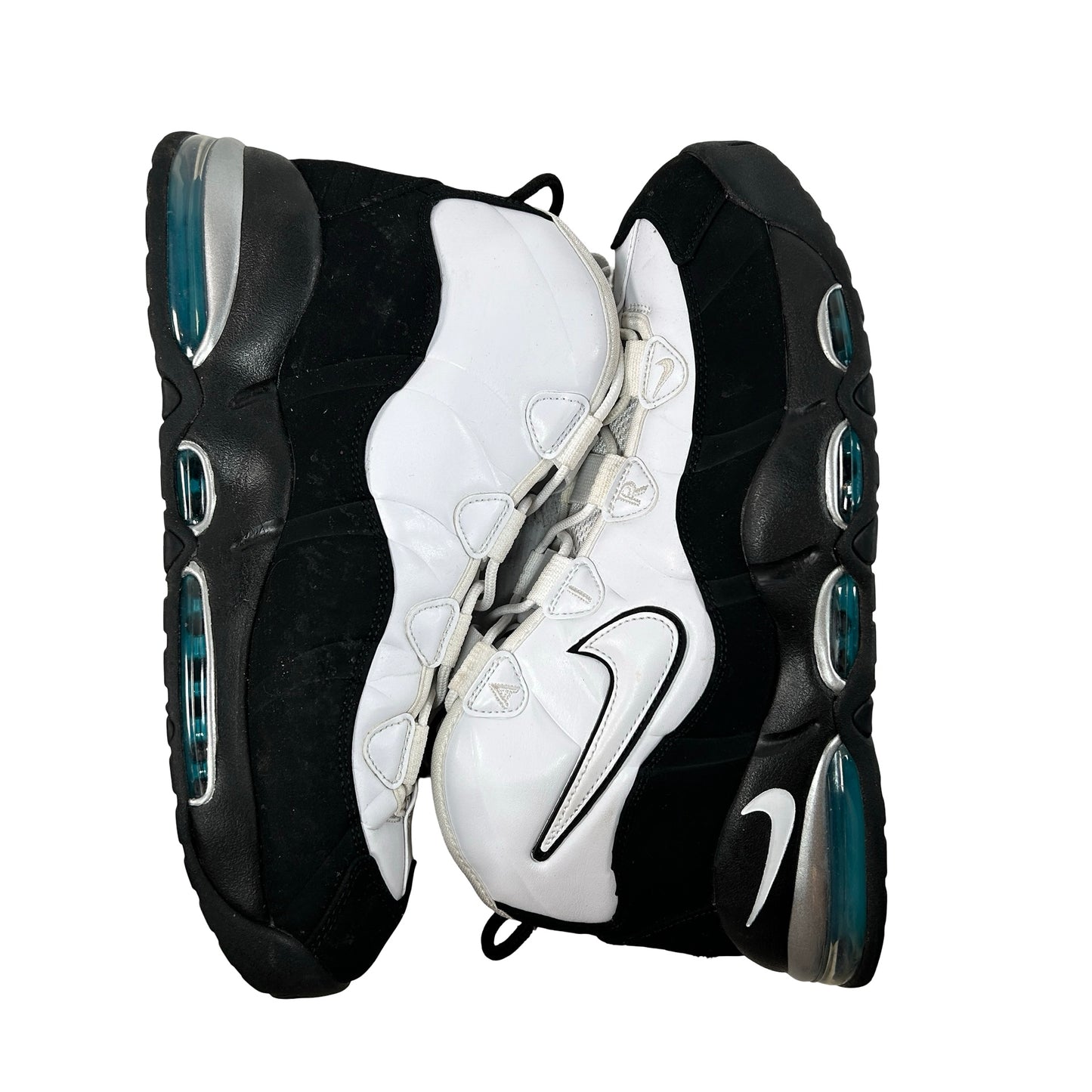 311090 100 Nike Air Max Uptempo 95 White Black Teal [USED] - 12 M (Used)