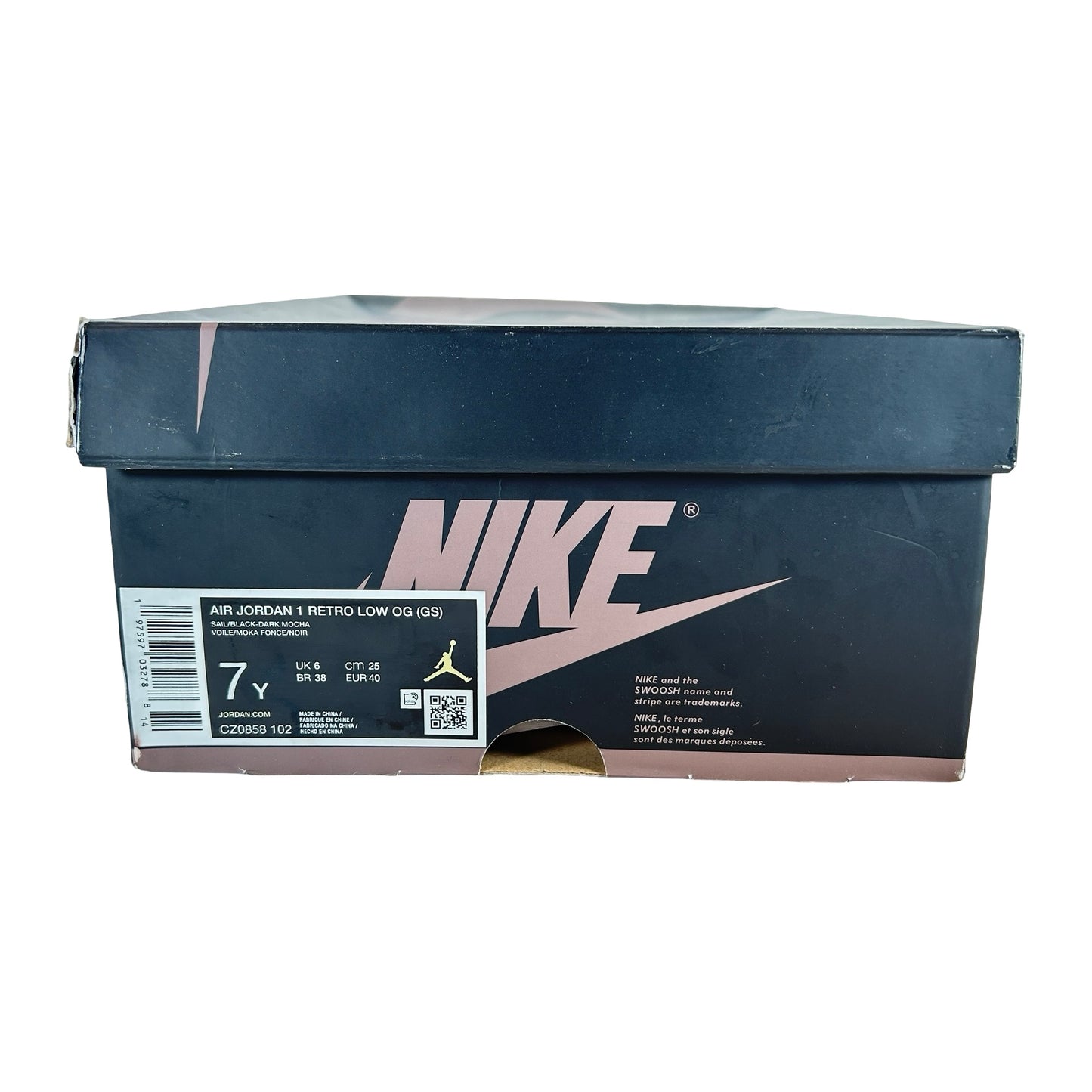 CZ0858 102 Jordan 1 Retro Low OG Mocha (GS) [USED] - 7 Y (Used)