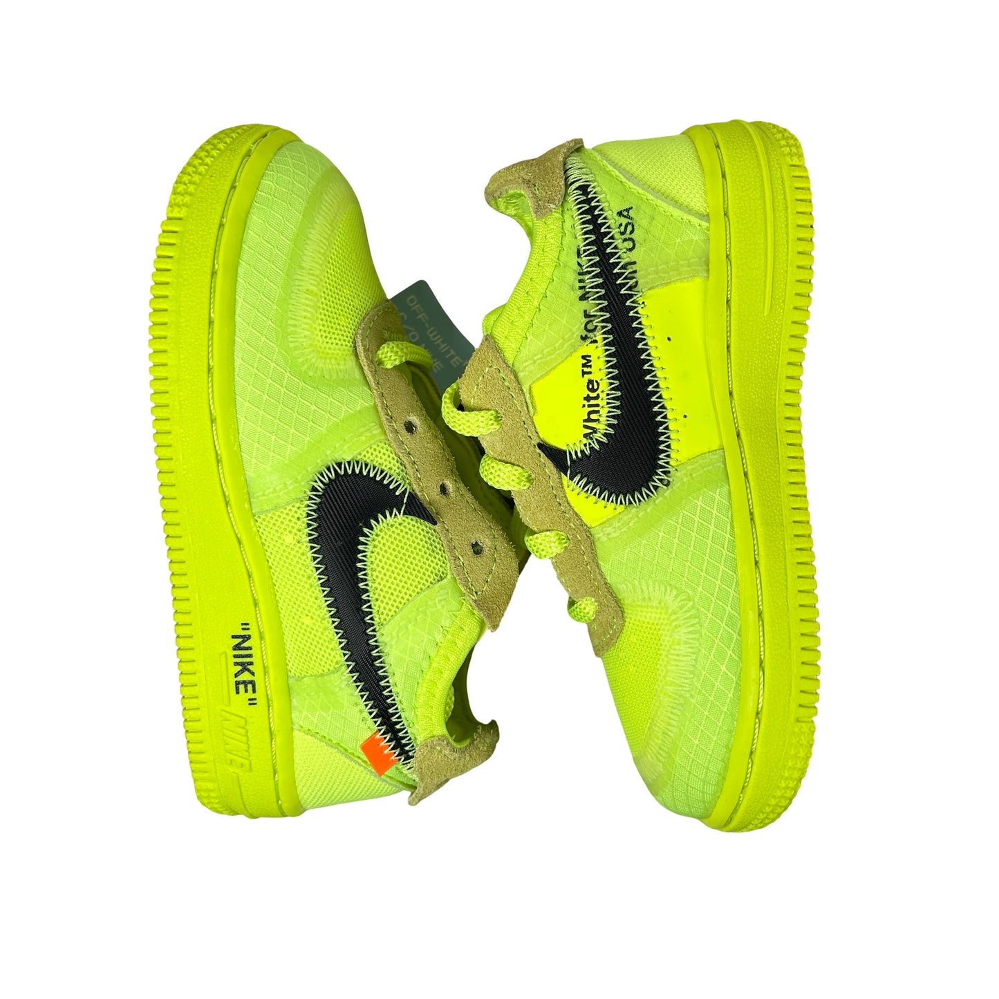 BV0853 700 Nike Air Force 1 Low Off-White Volt (TD) [USED] - 8 C (VNDS)