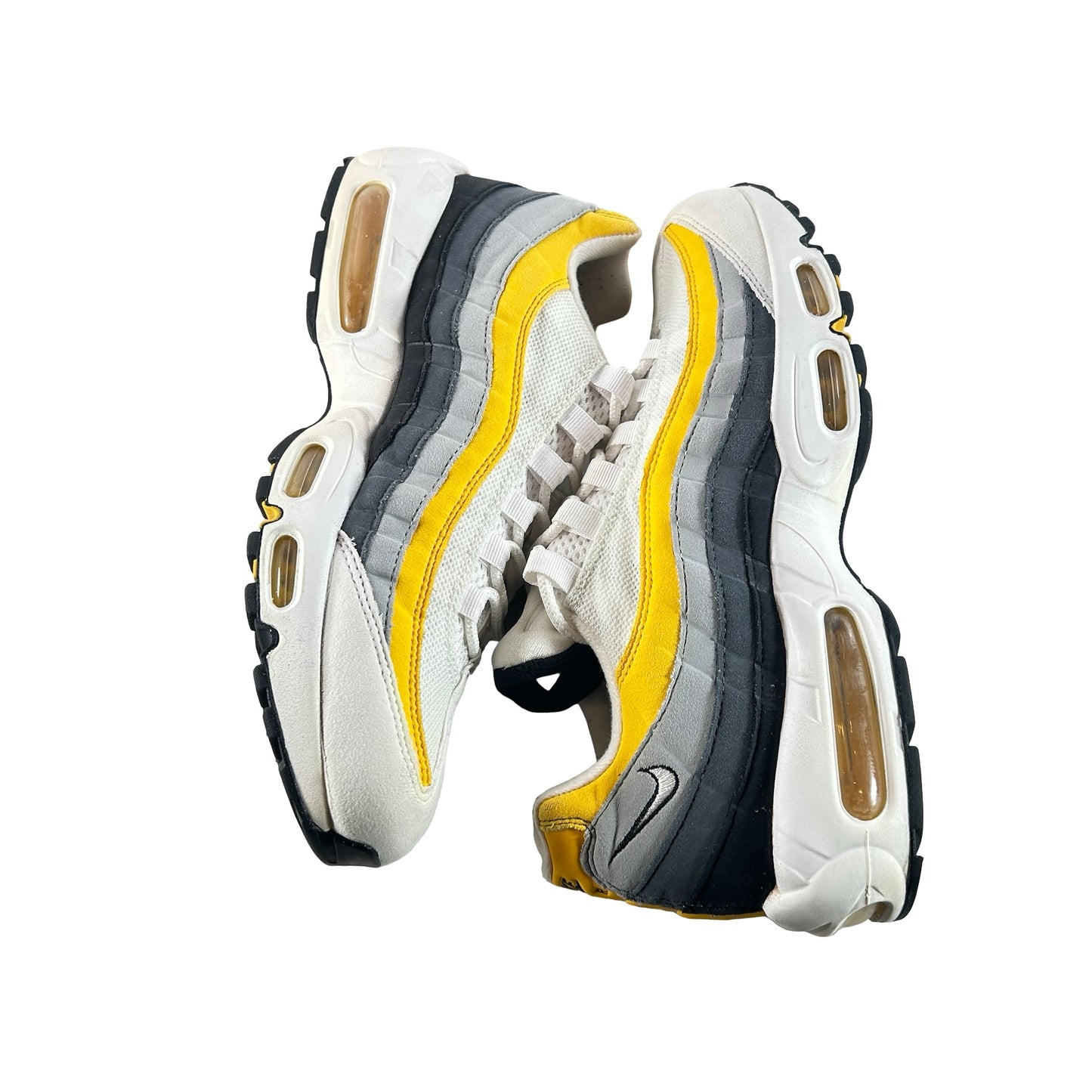 CD7495 100 Nike Air Max 95 White Amarillo Dark Grey [USED] - 9.5 M (Used)